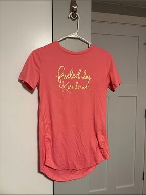 all in motion Coral Short-Sleeve Tee with Gold Script